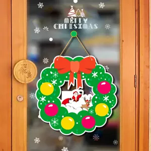 Christmas wreath hanging decoration for holiday party home door wall decor festive style.