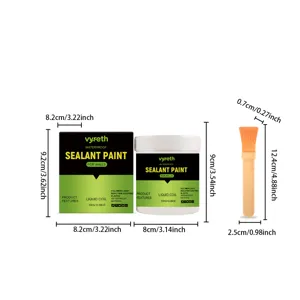 Kit de pintura selladora impermeable con pincel para reparacion de grietas en pared 300g