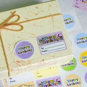 120pcs Happy Birthday Sealing Stickers Value Pack for Gift Packaging and Party Decor