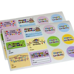 Happy birthday stickers roll for gift wrapping baking sealing labels party decoration supplies