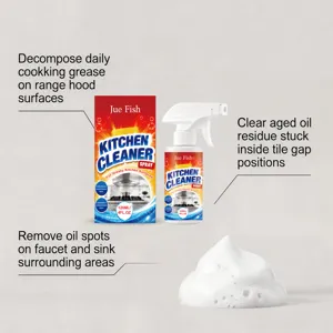 Spray nettoyant cuisine 120ml élimine la graisse tenace sur la hotte et les joints de carrelage.