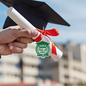 Graduation party decoration ornament pendant, featured with diploma shape design.