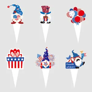 4. Juli Zwerg Kuchen Topper Unabhängigkeitstag Party Cupcake Picks Patriotische Dekorationen
