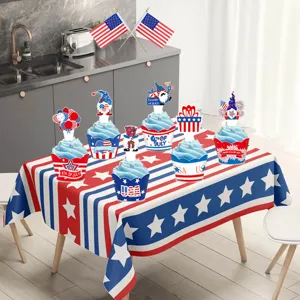 4th of July Cupcake Topper und Banderolen Set patriotische Party Kuchen Dekoration USA