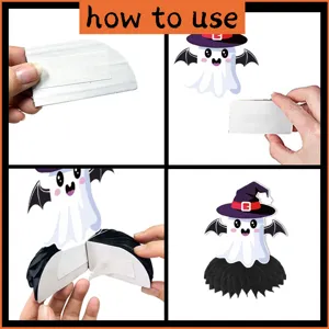 Halloween party decoration ghost honeycomb paper craft DIY assembly display table decor