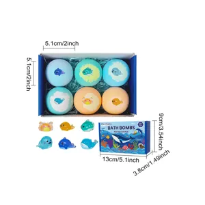 OceAura zeedieren verrassing bruisbal set met zes kleurrijke bruisballen en schattige speelgoedjes.
