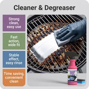 Spray nettoyant pour grille de barbecue, dégraissage puissant et facile pour un entretien rapide.