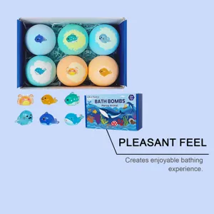OceAura zee dieren bruisballen cadeauset met 6 verrassingsspeeltjes voor kinder bad plezier