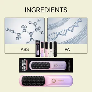 Wireless portable straight hair comb for daily scalp massage and easy hair styling on the go.