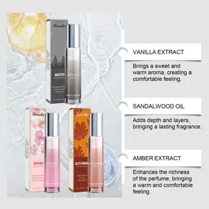 Entdecken Sie dieses tragbare 15ml Parfumset mit winterlichen, Frühlings- und Herbstnoten.