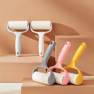 Multicolor tearable lint roller for pet hair removal and clothes dust cleaning daily use.
