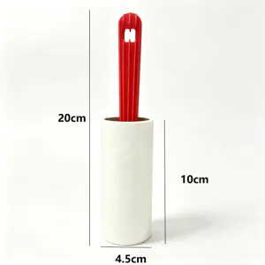 Portable Lint Roller Pet Hair Remover Sticky Roller with Replaceable Refills Sticky Paper Slanted Tear Design Home Cleaning Tool