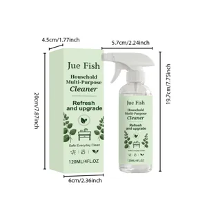 Nettoyant multi-usage ménager Jue Fish flacon pulvérisateur avec boîte 120ml vue de détail
