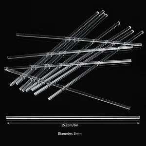 Bastoncini di caramelle in acrilico trasparente bastoncini per torta 15.2cm lunghezza 3mm