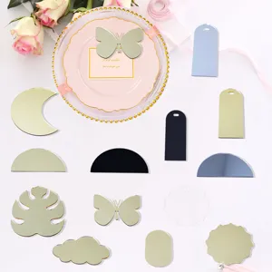 Tarjetas de Sitio de Acrílico Letreros DIY para Boda Números de Mesa Letreros de Asientos Letreros Acrílicos en Blanco para Decoración de Mesa