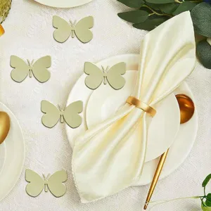 Tarjetas de sitio de mariposa de acrilico decoracion de mesa boda letrero dorado