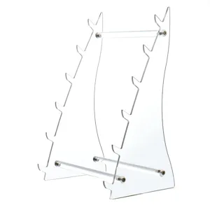 Acrylic desktop knife display rack multi-tier folding knife holder organizer stand for showcase
