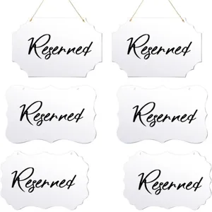 Letrero Reservado de Silla de Boda de Acrílico Transparente Vacío Letrero de Bienvenida DIY Tablero Acrílico Con Cinta Blanca Decoración de Fiesta