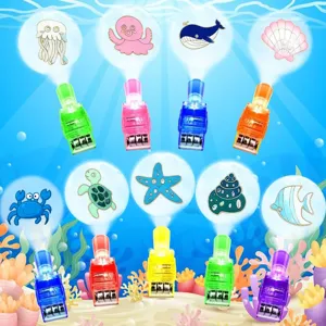 Ensemble de jouets tampons de projection LED pour enfants avec de jolis motifs d'animaux.
