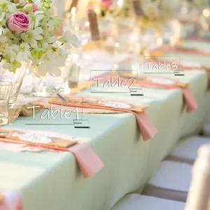 Juego de letreros de numero de mesa de acrilico transparente con base para boda fiesta.
