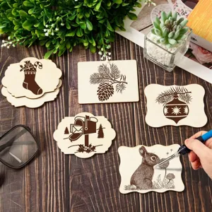 Rodajas de madera sin terminar piezas irregulares posavasos DIY manualidades decoracion