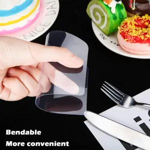 Transparent acrylic cake scraper set, flexible frosting smoothers for baking pastry tools.