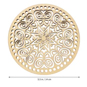 Fond de panier en bois rond fond de sac au crochet base pour sac à main DIY 14 cm