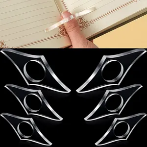 Soportes de pulgar de acrílico transparente para libros, útil accesorio de lectura.