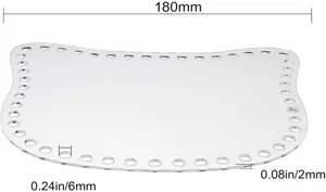 Fond de sac en acrylique transparent pour tricot DIY base de panier fait main accessoire
