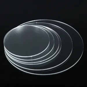 Panneau acrylique rond transparent pour présentation de gâteaux et plateaux DIY, présentoir.