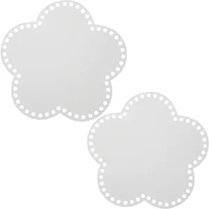 2pcs transparent acrylique fleur tissage conseil diy sac base fait main accessoires