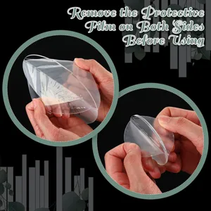 Placa acrilica redonda transparente en blanco con pelicula protectora para boda DIY 5pcs