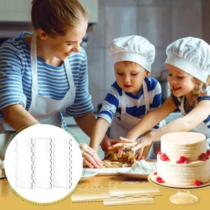 10Stk transparente Acryl Tortenschneider Set DIY Kuchenrand Glätter Backwerkzeug