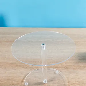 Transparant acryl ronde dessert cupcake display standaard voor feest huwelijk plank