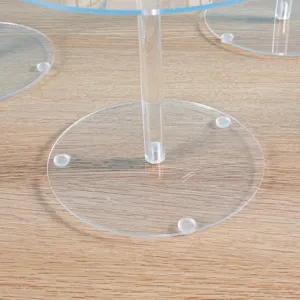 Transparante ronde acryl cupcake dessert standaard voor verjaardag feest bruiloft snoep.
