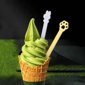 Acrylic DIY ice cream sticks, cute rabbit and cat paw shape handles for handmade popsicles.