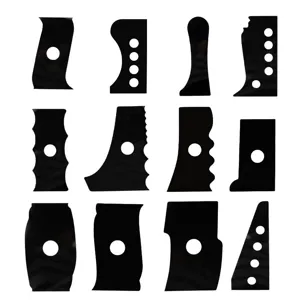 Acrylic ceramic shaping tool set irregular clay carving scrapers pottery smoothing tools 12pcs