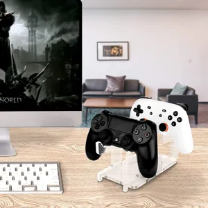 Akryl transparenter Controller Ständer Dual Desktop Halterung für Gaming Zubehör Display