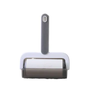 Reusable pet hair lint roller with storage case for clothes and furniture cleaning efficiently.