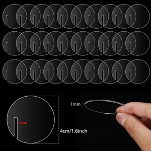 30pcs acrylic round drink markers blank place cards wedding wine glass edge tags DIY crafts