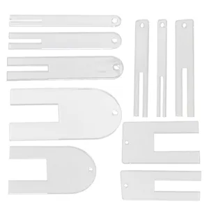 Transparent Acrylic Sewing Pleating Ruler Tailor Craft Template Tool Quick Pleat Fabric Pleater DIY Sewing Accessory