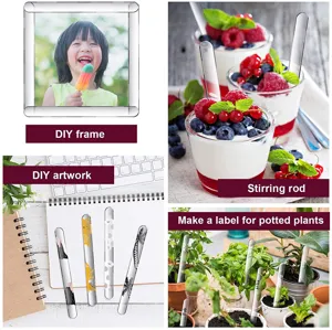 Transparent acrylic craft sticks DIY handmade popsicle sticks multi-functional stirring rods