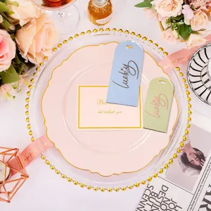Tarjetas de sitio de acrílico para bodas, letreros decorativos elegantes de mesa.