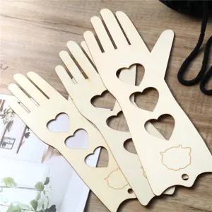 Herramientas de bloqueo de guantes de madera, moldes de punto DIY para artesanías, set de 2.