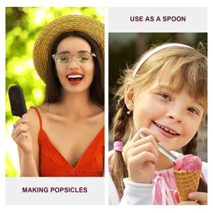 Transparent acrylic popsicle sticks reusable mini ice cream sticks DIY craft tools