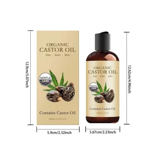 Huile de ricin bio pour cheveux ongles et peau 200ml huile corporelle hydratante absorption rapide