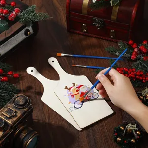 Mini Holz Paddel Schneidebrett DIY unfertiges Holzhandwerk Rohling fuer Kueche Heimdeko