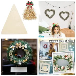 Wooden unfinished hanging wreath frame DIY kit for Christmas wedding party floral decor