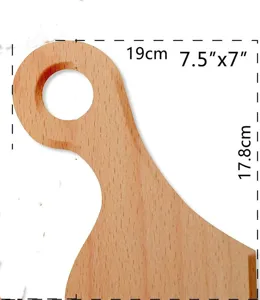Plantilla de mango de tabla de cortar de madera herramienta de guia de cocina