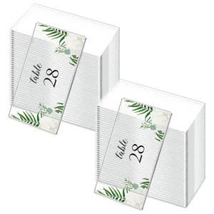Tarjetas de Sitio de Boda Rectangulares Blankas de Acrílico Transparente Señal de Mesa de Fiesta Decoración